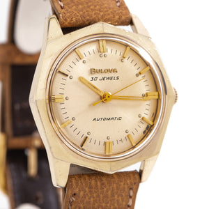 1969 Vintage Bulova Automatic 10k Yellow Gold Plated Watch ( #14010)