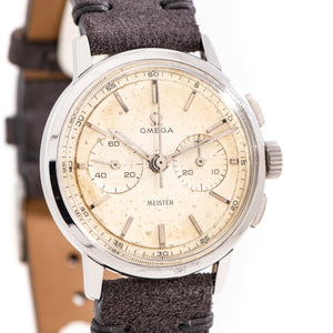 1965 Vintage Omega Chronograph Ref. 101.009 "Meister Dial" Stainless Steel Watch (# 14105)