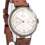1950's Vintage Eska Two-Register Chronograph in Chrome Plated Stainless Steel (# 14210)