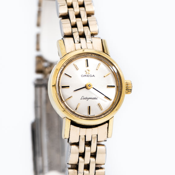 1969 Vintage Omega Ladymatic Ref. 555.003 in 18k Yellow Gold Plated & Stainless Steel (# 14216)